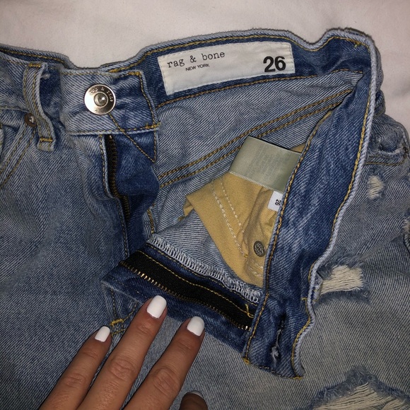 rag & bone Pants - Rag and bone maya high rise rag and bone ripped shorts
